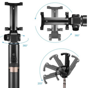 3D Smart Bluetooth Selfie Stick - mit rutschfestem Premium Stativ!